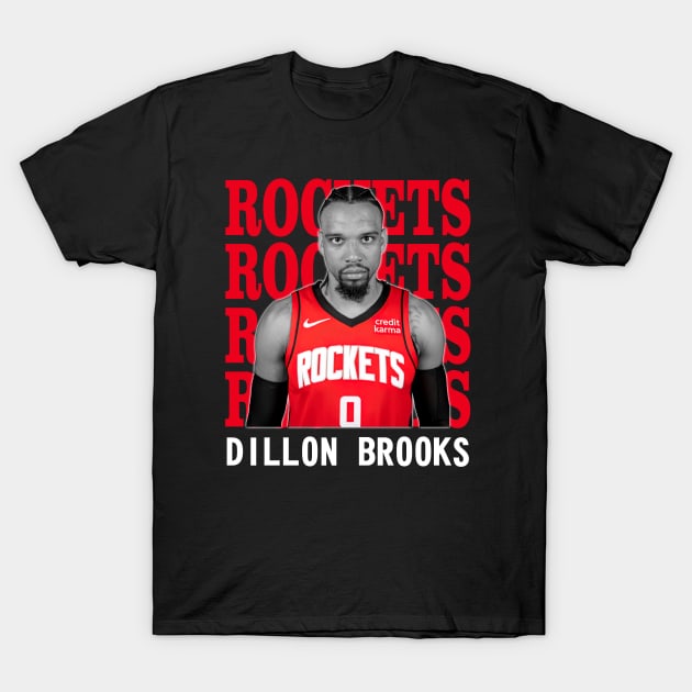 Houston Rockets Dillon Brooks 9 T-Shirt by Thejockandnerd